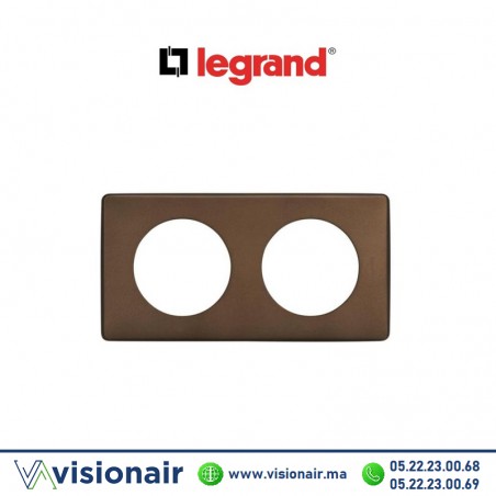 Plaque alu chocolat Legrand Céliane 2P 066792 Casablanca Maroc
