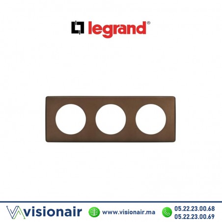 Plaque alu chocolat Legrand Céliane 3P 066793 Casablanca Maroc