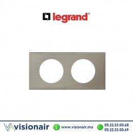Plaque Inox brossé Legrand Céliane 2P 069102 - VISIONAIR Maroc
