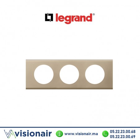 Plaque Nickel velours Legrand Céliane 3P 069113 Casablanca Maroc