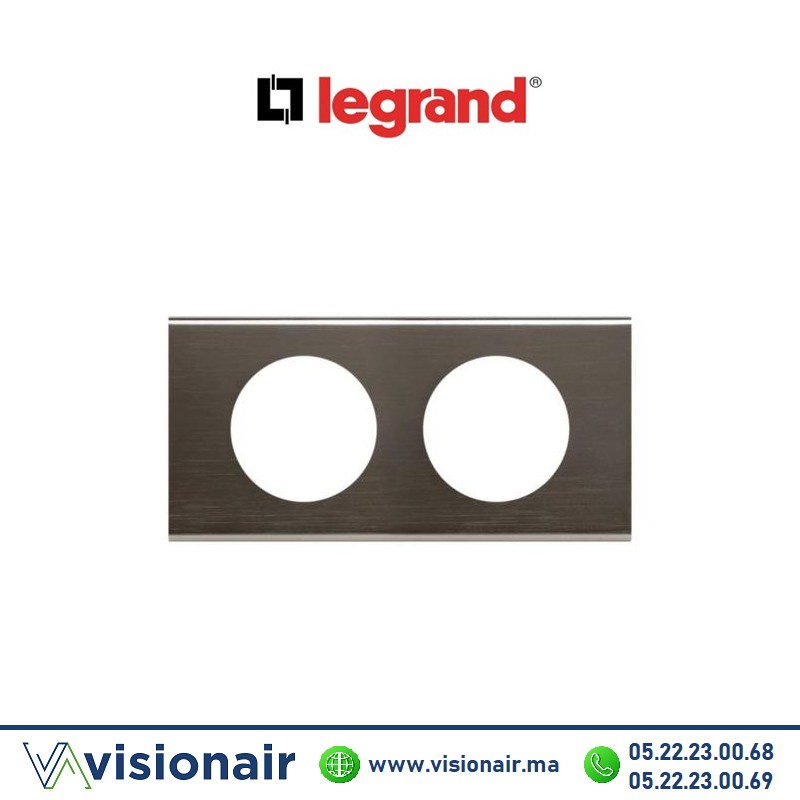 Plaque Matières Black Nickel Legrand Céliane 2P 069032 Casablanca Maroc