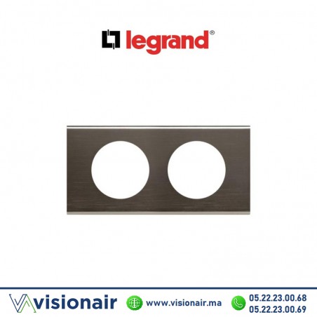 Plaque Matières Black Nickel Legrand Céliane 2P 069032 Casablanca Maroc