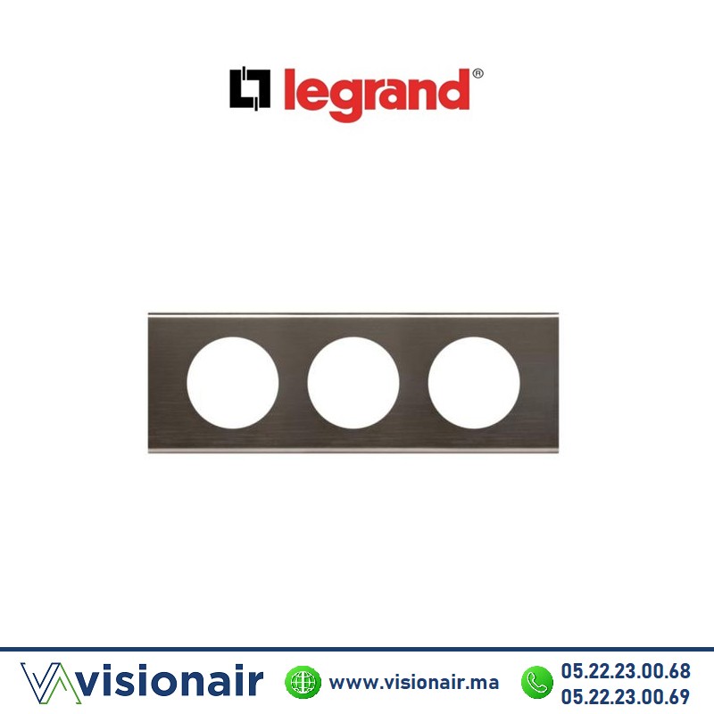 Plaque Matières Black Nickel Legrand Céliane 3P 069033  Casablanca Maroc