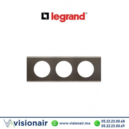 Plaque Matières Black Nickel Legrand Céliane 3P 069033  Casablanca Maroc