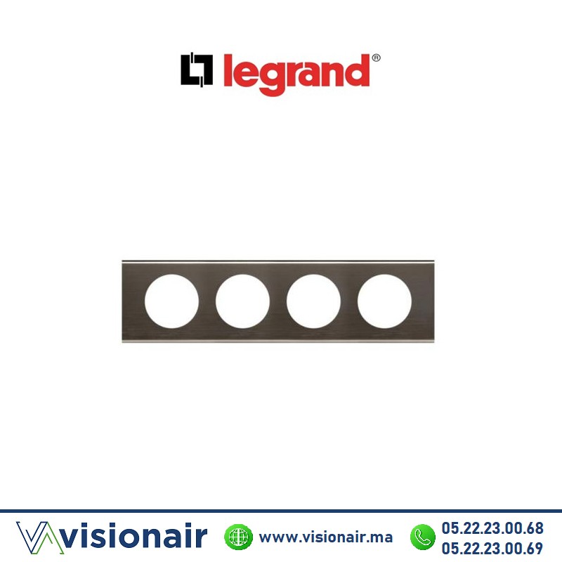 Plaque Matières Black Nickel Legrand Céliane 4P 069034 Casablanca Maroc