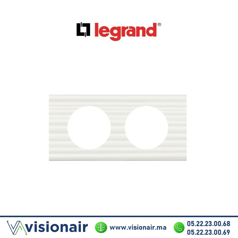 Plaque Matières Corian® Cannelé Legrand Céliane 2P 069012 Casablanca Maroc