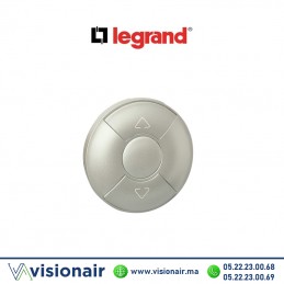Enjoliveur pour commande volets roulants / stores Titane Legrand Céliane 068451