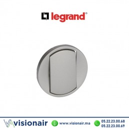 Enjoliveur double interrupteur va-et-vient Titane Legrand Céliane 068302  Casablanca Maroc