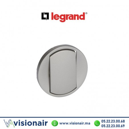 Enjoliveur double interrupteur va-et-vient Titane Legrand Céliane 068302  Casablanca Maroc