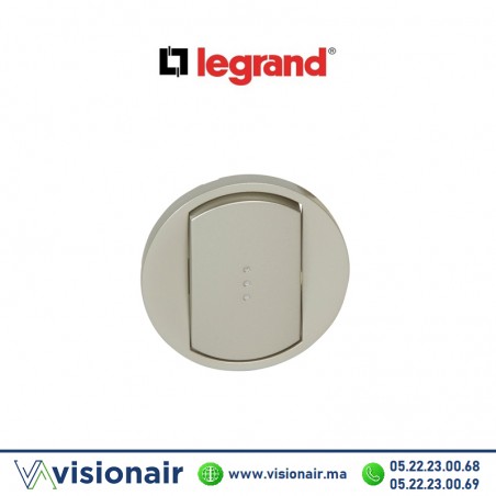 Enjoliveur interrupteur va-et-vient voyant lumineuse Titane Legrand Céliane 068303 Casablanca Maroc