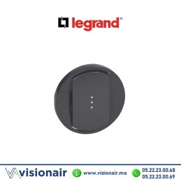 Enjoliveur interrupteur va-et-vient voyant lumineuse Graphite Legrand Céliane 067903 Casablanca Maroc