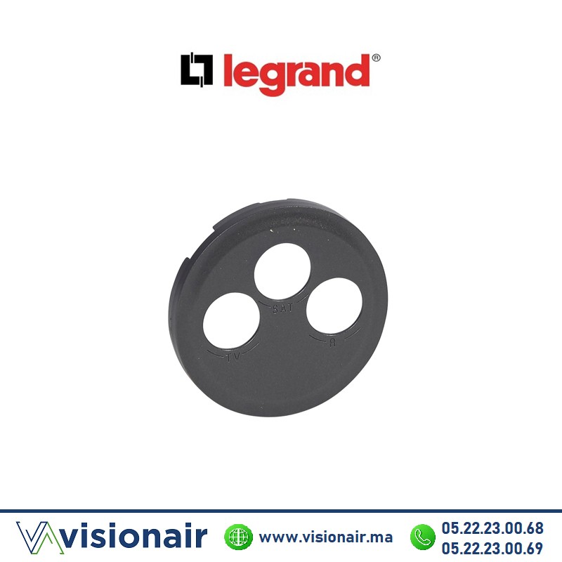 Enjoliveur Prise TV-R-SAT Graphite Legrand Céliane 067985 Casablanca Maroc
