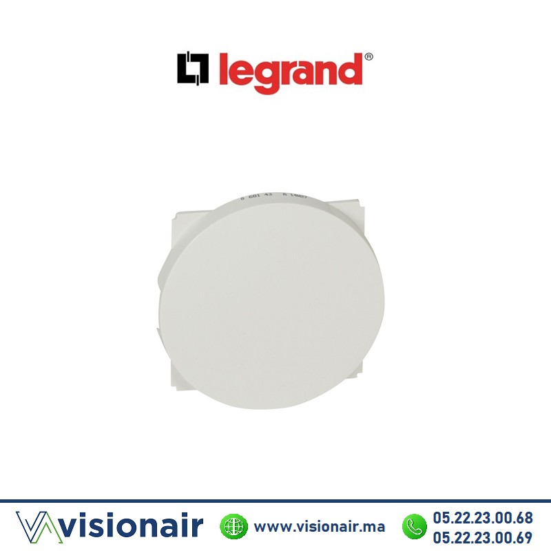 Enjoliveur obturateur blanc Legrand Céliane 068143 Casablanca Maroc