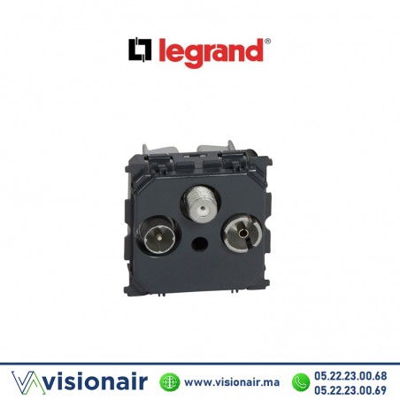 Prise TV-R-SAT simple étoile blindée Legrand Céliane 067388 Casablanca Maroc