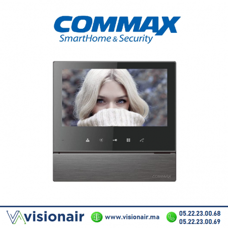 Moniteur vidéophone COMMAX écran LCD 7" anthracite CDV-70H2ANTH Casablanca Maroc