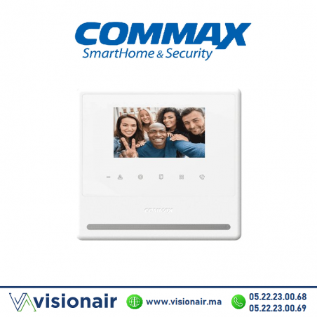 Moniteur vidéophone COMMAX écran LCD 4,3" blanc CDV-43Y Casablanca Maroc