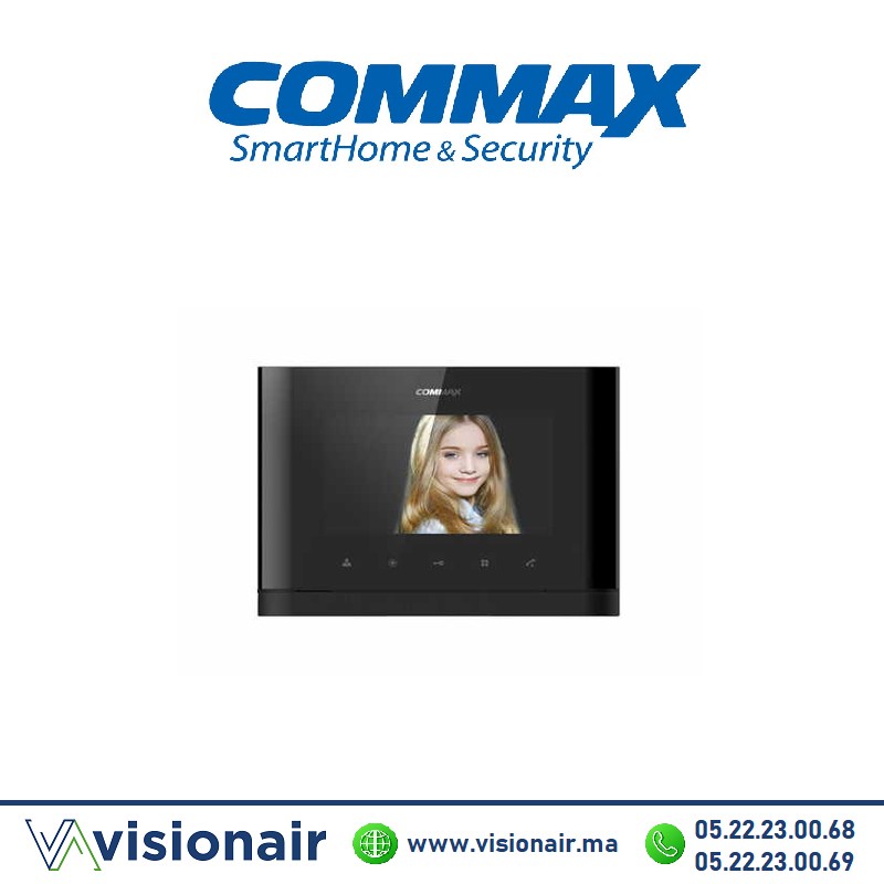 Moniteur vidéophone COMMAX TFT LCD 7''Noir  CDV-77MN Casablanca Maroc