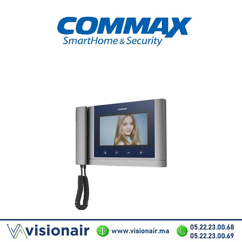 Moniteur vidéophone COMMAX TFT LCD 7'' BS Silver CDV-70MHBSSV Casablanca Maroc