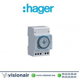 Interrupteur horaire HAGER analogique avec réserve EH11 Casablanca Maroc