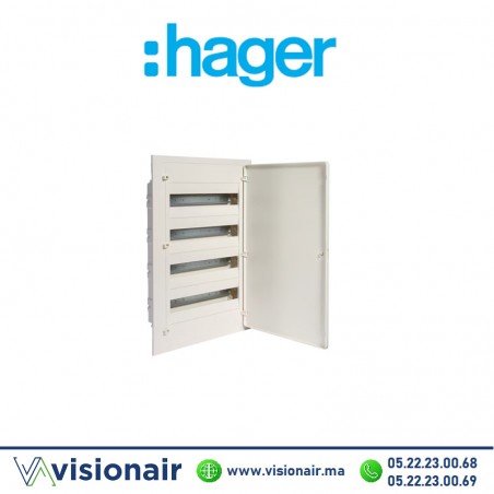 Coffret encastré HAGER 72 M porte opaque Casablanca Maroc
