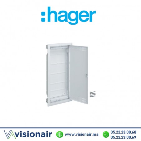 Coffret encastré HAGER Volta 60M 5RG porte opaque Casablanca Maroc