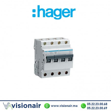 Disjoncteur HAGER 10KA 4P 25A NF425A Casablanca Maroc