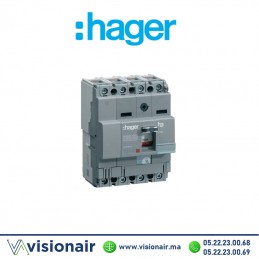 Disjoncteur HAGER x160 4P 25kA 100A HA101U Casablanca Maroc