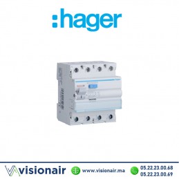 Interrupteur différentiel 4P HAGER  4x40A 30mA CDC440F  Casablanca Maroc