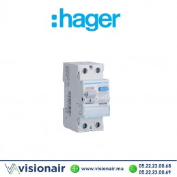 Interrupteur différentiel 2P HAGER 2x40A 300mA CFC240F Casablanca Maroc