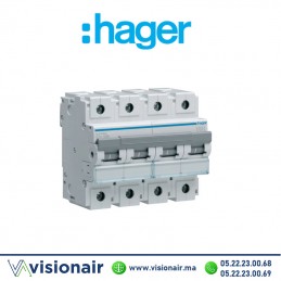 Disjoncteur HAGER 4P 100A HLF490S Casablanca Maroc