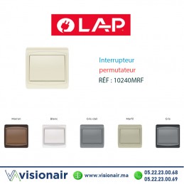 Interrupteur permutateur LAP GALAXY Marfil 10240MRF Casablanca Maroc