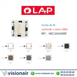 Sortie de fil verticale + serre câble Marfil LAP Millenium 20930MRF2 Casablanca Maroc