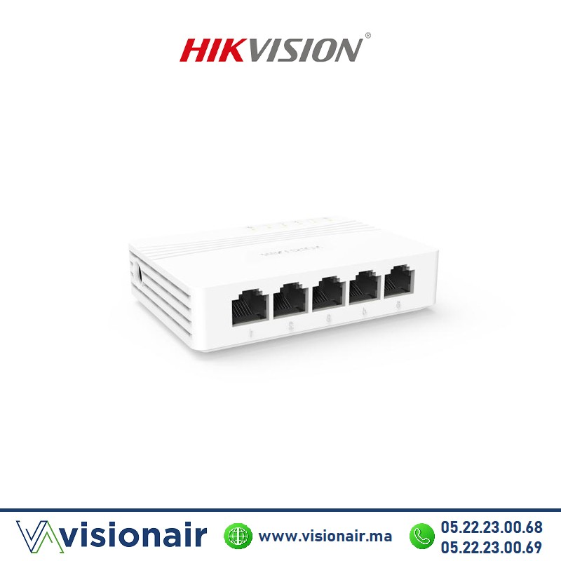 Switch HIKVISION 5 ports 10/100/1000 Mbps DS-3E0505D-E Casablanca Maroc