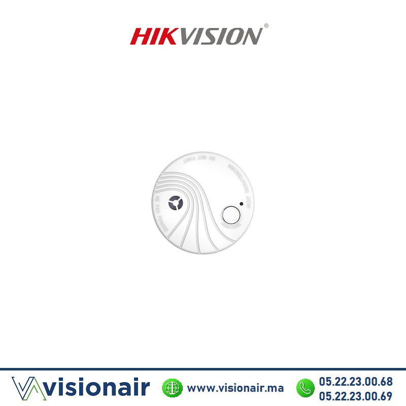 détecteur de fumée photoélectrique sans fil Hikvision DS-PDSMK-S-WB Casablanca Maroc