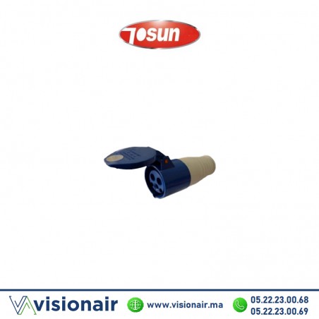 Prise industrielle Tosun 2P+T mobile 16A TSN213 - Casablanca Maroc