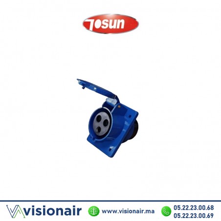 Prise industrielle Tosun 2P+T encastre 32A TSN423 Casablanca Maroc