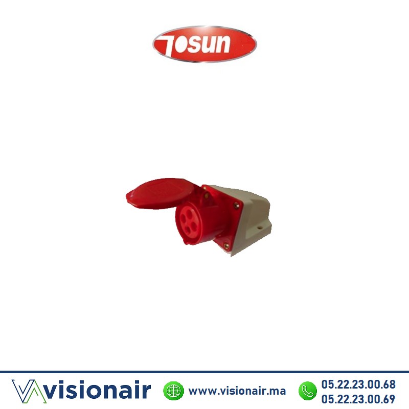 Prise industrielle Tosun 3P+T apparent 32A TSN124 -Casablanca Maroc