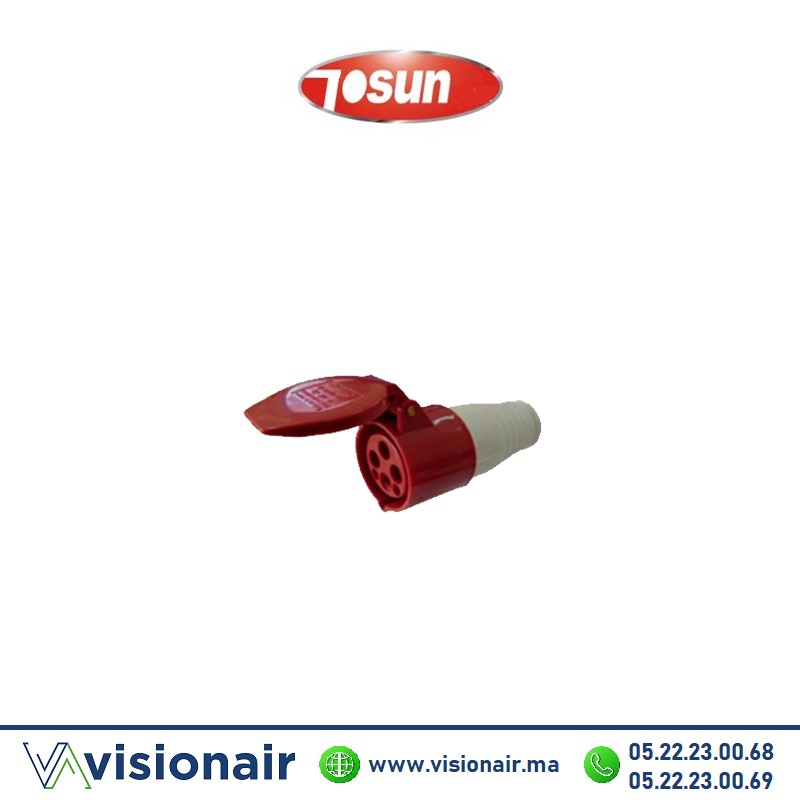 Prise industrielle Tosun 3P+T mobile 32A TSN224 Casablanca Maroc