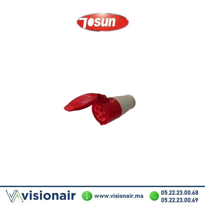Prise industrielle Tosun 3P+N+T mobile 32A TSN225 Casablanca Maroc