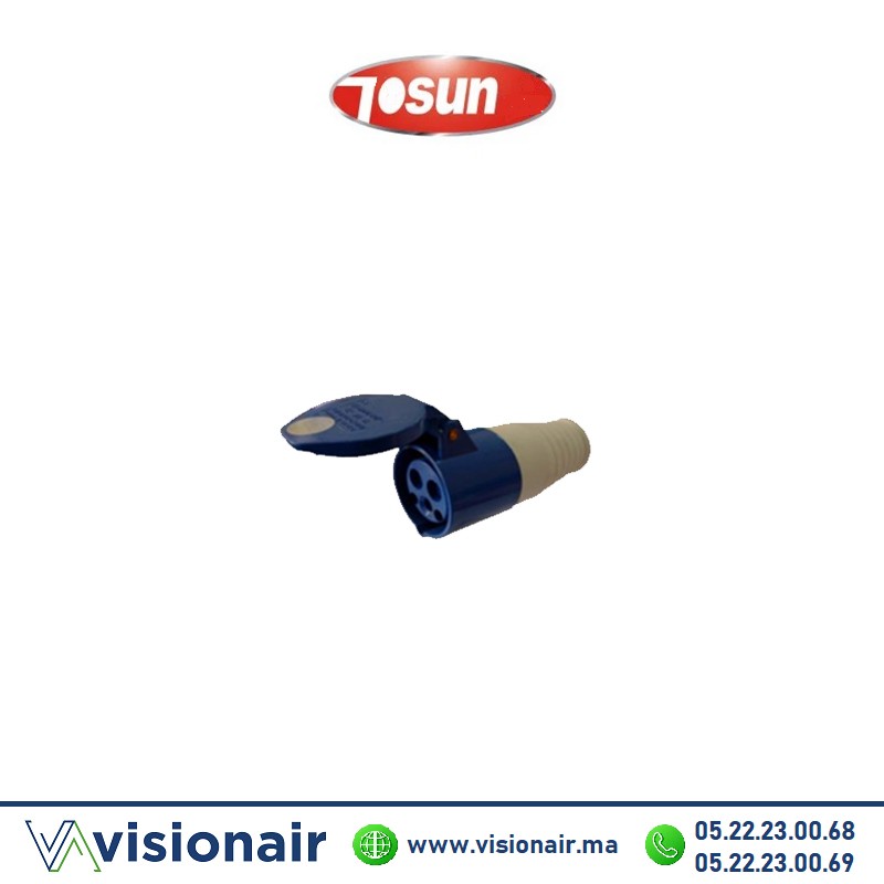 Prise industrielle Tosun 2P+T mobile 16A TS213  Casablanca Maroc