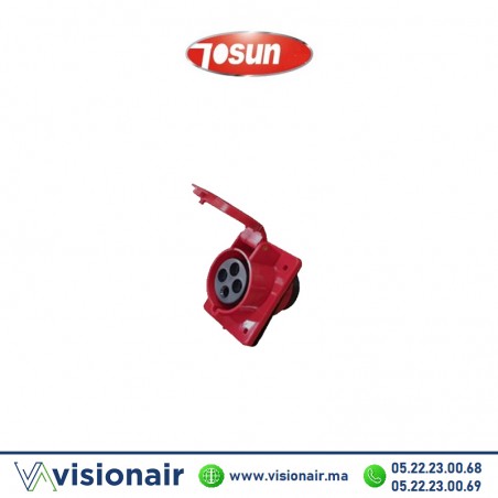 Prise industrielle Tosun 3P+T encastre 16A TS414 Casablanca Maroc