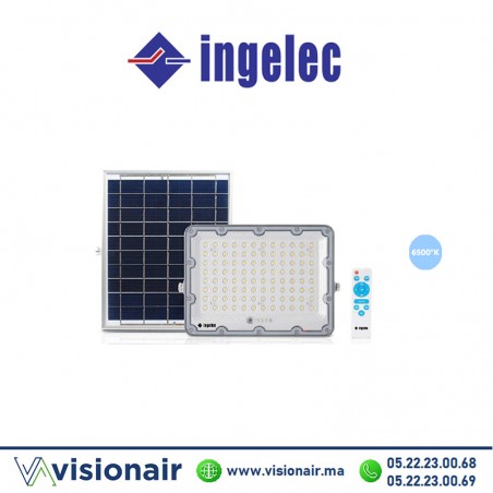 Projecteur LED solaire INGELEC 400W 6500°K PJSOL400S2 Casablanca Maroc