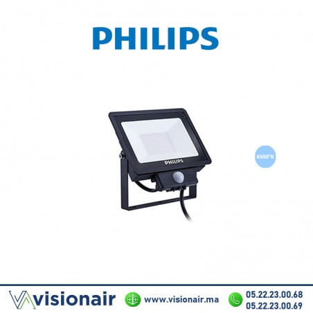 Projecteur LED avec détecteur PHILIPS 50W BVP150 LED42/CW 6500°K Casablanca Maroc