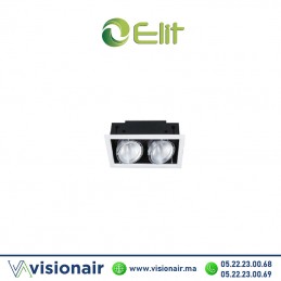Spot LED ELIT encastré orientable 2x20W 6000°K
