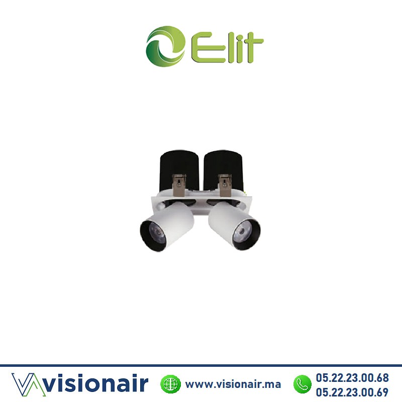 Projecteur LED ELIT encastré orientable 2x20W 6000°K Casablanca Maroc