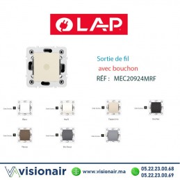 Sortie de fil avec bouchon LAP MILLENIUM Marfil 20924MRF2 -Casablanca Maroc