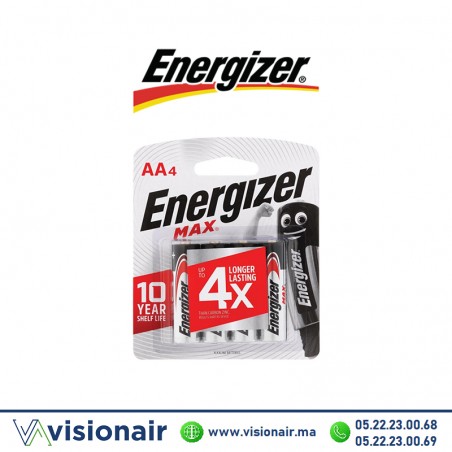 Pile Energizer Max AA4 LR06 1,5V alcaline Casablanca Maroc