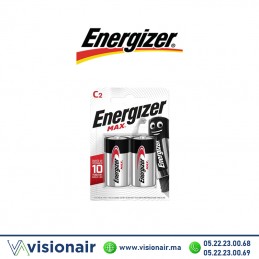 Pile Energizer MAX 2 Piles C2 LR14 alcaline Casablanca Maroc