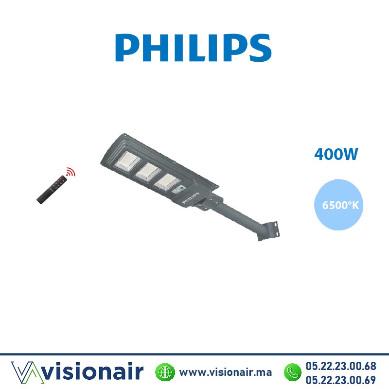 Luminaire LED solaire PHILIPS 400W BRC010 6500°K Kit P Casablanca Maroc