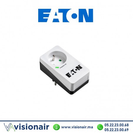 Prise protégée surtensions EATON 1 prise PB1F Casablanca Maroc